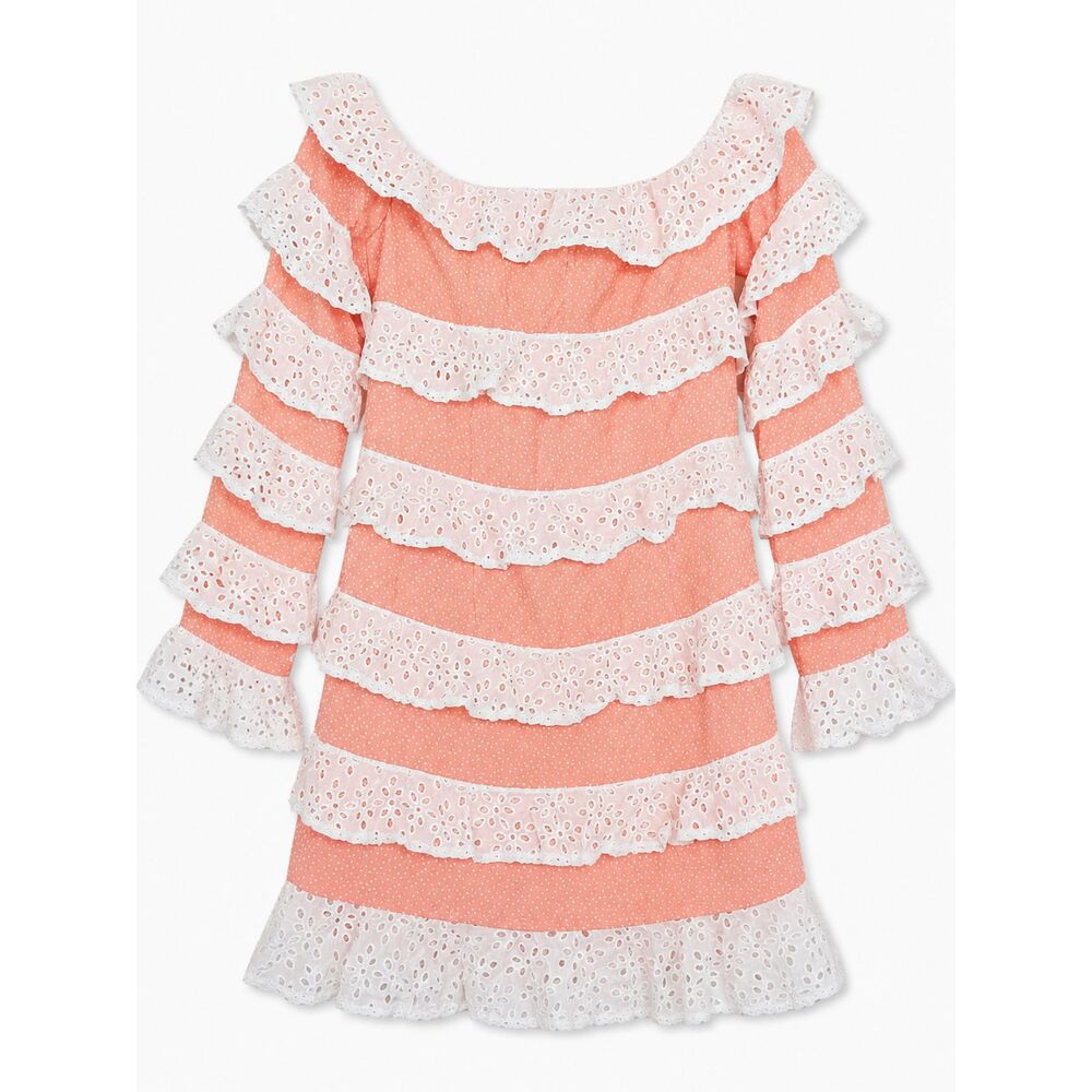 Sabo Luxe Pink Polka Dot Mini Dress Size S